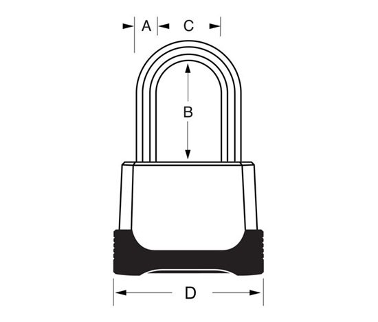 Master Lock Kombinační visací zámek -  Excell - 56mm