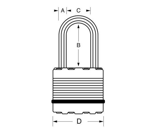Master Lock Titanový visací zámek  Excell - 45mm (2 ks / blistr)
