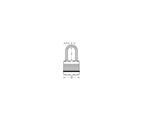 Master Lock Titanový visací zámek M1EURDLFCC -  Excell - 45mm