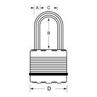 Master Lock Titanový visací zámek -  Excell - 45mm