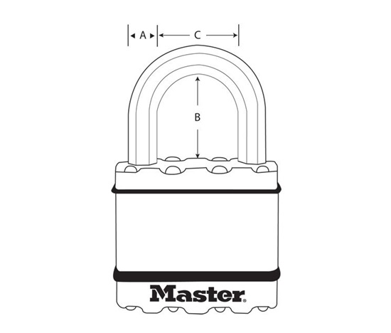 Master Lock Mosazný visací zámek-  Excell - 45mm