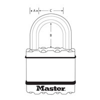 Master Lock Mosazný visací zámek -  Excell - 64mm