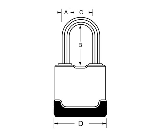 Master Lock Visací zámek z vrstvené oceli  -  Excell - 48mm (2 ks / blistr)