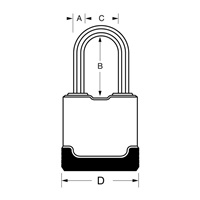 Master Lock Visací zámek z vrstvené oceli -  Excell - 48mm (3 ks / blistr)