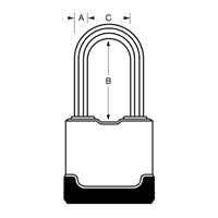Master Lock Visací zámek z vrstvené oceli -  Excell - 54mm
