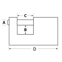 Master Lock Obdélníkový visací zámek  607EURDCC pro všeobecnou ochranu - 76mm