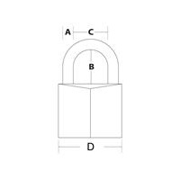 Master Lock Visací zámek  z pevného hliníku 9150EURDBLK - 50mm