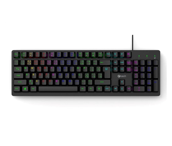 C-TECH Klávesnice Riven, Drátová USB, černá