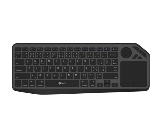 C-TECH Klávesnice WLTK-02, Bezdrátová, Touchpad, černá