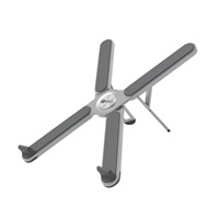 C-TECH Stojan na notebook Quallis NTS-100, do 15,6", nastavitelný, hliníkový