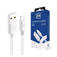 3mk Hyper Cable A to Lightning 1.2m 5V/2.1A 12W White