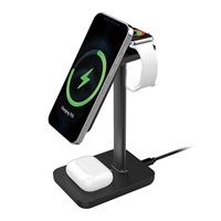 Solight stolní nabíječka 3v1, Qi2, MagSafe kompatibilní