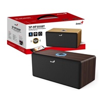 GENIUS Reproduktor SP-HF505BT, BT, 3.5mm jack, 20W, tmavé dřevo