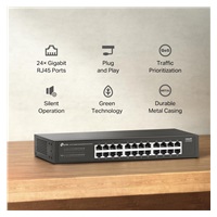 TP-Link LiteWave switch LS1024G (24xGbE, fanless)