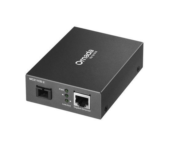 TP-Link OMADA MC211CS-2 WDM media konvertor (1xGbE, 1x simplex SC/UPC, SM, 1550/1310nm, 2km)