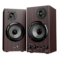 GENIUS Reproduktor SP-HF520BT, BT, 3.5mm jack, 20W, tmavé dřevo