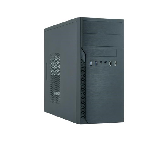 BAZAR - CHIEFTEC skříň Elox Series / Minitower, HO-12B-OP, Black, bez zdroje - Rozbaleno (Komplet)