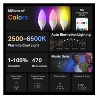 TP-Link Tapo L430C chytrá WiFi stmívatelná LED žárovka (barevná,2500K-6500K,470lm,2,4GHz,E14)