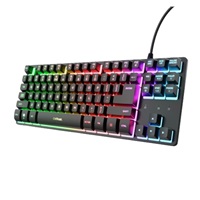 TRUST Klávesnice GXT 833 Thado, Membránová, USB, RGB, černá