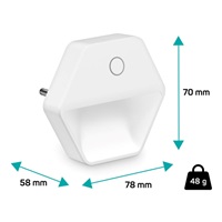 CONNECT IT Noční LED světlo Sparkle 2, teplé světlo, bílá