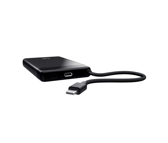 TRUST Powerbanka Fiera, 10000 mAh, S kabelem, 2x USB-C, černá