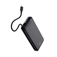 TRUST Powerbanka Fiera, 20000 mAh, S kabelem, 2x USB-C, černá
