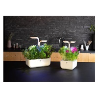 Véritable CONNECT - Smart automatický květináč s regulací osvětlení, bílá-champagne + 4 bylinkové náplně