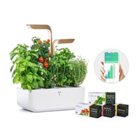 Véritable CONNECT - Smart automatický květináč s regulací osvětlení, bílá-champagne + 4 bylinkové náplně