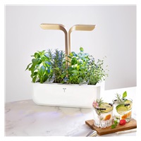 Véritable CONNECT - Smart automatický květináč s regulací osvětlení, bílá-champagne + 4 bylinkové náplně