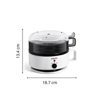 Krups vařič na vajíčka, pro 7 vejcí, bílá a černá