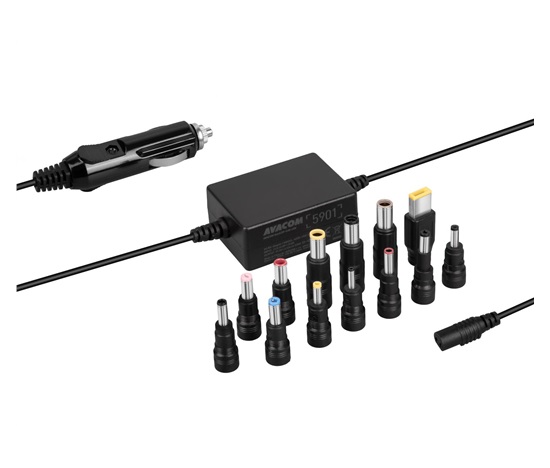 BAZAR - AVACOM QuickTIP-CAR 65W - univerzální autoadaptér pro notebooky + 13 konektorů - Poškozený obal (Komplet)