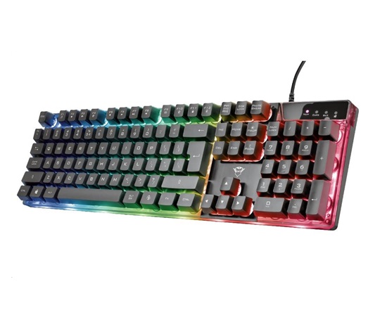 BAZAR - TRUST herní klávesnice GXT 835 Azor Illuminated Gaming Keyboard - Poškozený obal (Komplet)