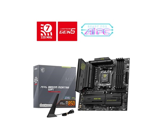 BAZAR - MSI MB Sc AM5 MAG B850M MORTAR WIFI, AMD B850, 4xDDR5, 1xHDMI, WiFi, mATX - Poškozený obal (Komplet)