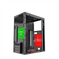 BAZAR - 1stCOOL skříň STEP 4, micro tower, AU, USB 3.0, bez zdroje, černá - Po opravě