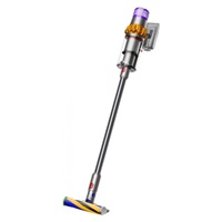 Dyson V15 Detect Absolute 2023, odkurzacz, 14 cyklonów, 240 AW, filtracja całego urządzenia, do 60 minut, żółty/szary