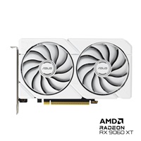 ASUS VGA AMD Radeon RX 9060 XT DUAL 16GB WHITE, RX 9060 XT, 16GB GDDR6, 2xDP, 1xHDMI