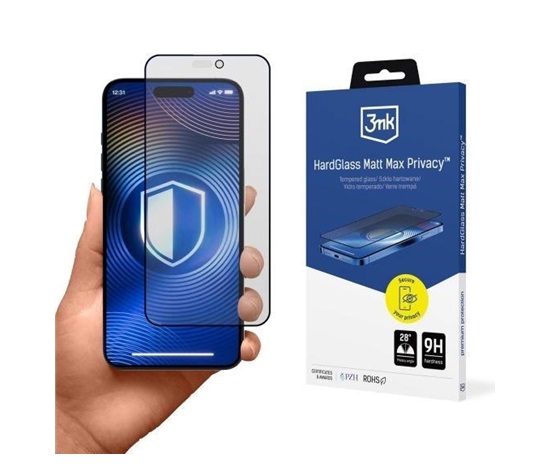 3mk HardGlass Matt Max Privacy pro Apple Iphone 17 Pro