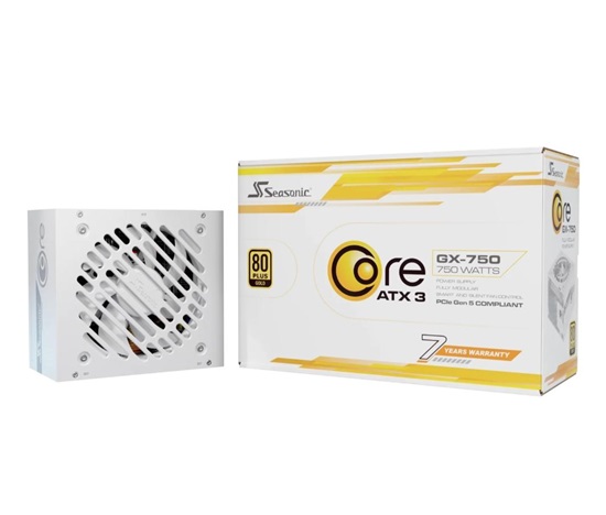 SEASONIC zdroj Core GX 750W White, 120mm, Plně modulární, 80+ Gold, ATX 3.1