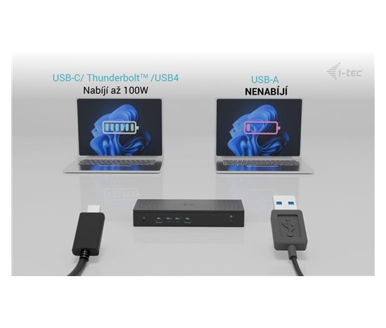 i-tec Universal 5x 4K Display Docking Station, Power Delivery 100W - rozbaleno, pouzito