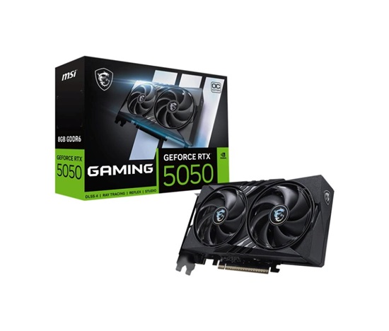 MSI VGA NVIDIA GeForce RTX 5050 8G GAMING OC, RTX 5050, 8GB GDDR6, 3xDP, 1xHDMI
