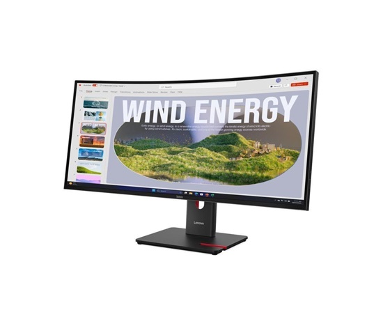 LENOVO LCD T34WD-40+MC60 - 34",VA,21:9,3440x1440,120Hz,300cd/m2,3000:1,4ms,HDMI,DP,USBHub,USB-C(100W PD),RJ45,Nákl,Zdvih