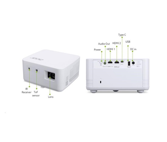 ACER Projektor PD1810ic DLP 4K2K 1000 Lm 50,000:1 EMEA 2.4Kg Carrying Case EURO Power HDMI Cable