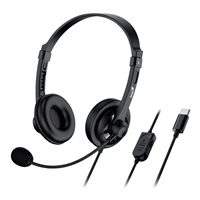 GENIUS sluchátka HS-230U, USB-C, 2.4m, černá