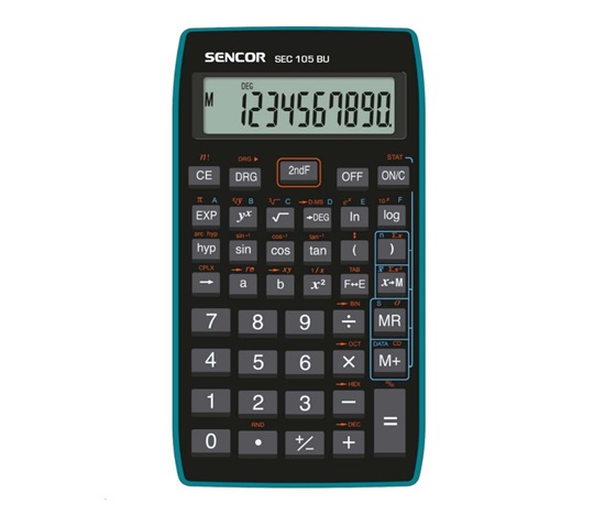 BAZAR - Sencor kalkulačka  SEC 105 BU - školní, 10místná, 56 vědeckých funkcí - Poškozený obal (Komplet)
