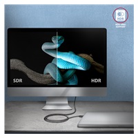 AXAGON BUCM4X-CM05AB, NewGEN+ kabel USB-C <-> USB-C, 0.5m, USB4 Gen 3×2, PD 240W 5A, 8K HD, ALU, oplot, czarny