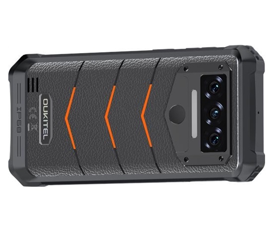 Rugged Smartphone Oukitel WP38 MT8788 6GB 256GB 10600-15W A13, Black w Orange [No Charger]