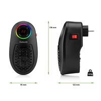 Salente HotHeat, teplovzdušný mini ventilátor, 500 W, černý