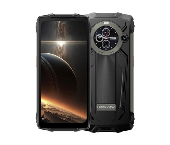 Rugged Smartphone Blackview BV8200 4G G100 12GB 256GB 8800-45W A14, Watch Display, Flashlight, Black [No Charger]