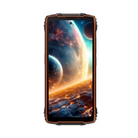 Rugged Smartphone Blackview BV8200 4G G100 12GB 256GB 8800-45W A14, Watch Display, Flashlight, Black w Orange [No Charge