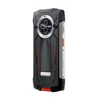 Rugged Smartphone Blackview BV8200 4G G100 12GB 256GB 8800-45W A14, Watch Display, Flashlight, Black w Orange [No Charge